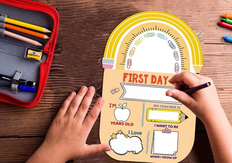 Hoblynth First and Last Day of School Chalkboard Sign Double Sided Back to School Board Signs for Kids Girls Boys Reusable 1st Day of Kindergarten Preschool Photo Props Sign - Image 3